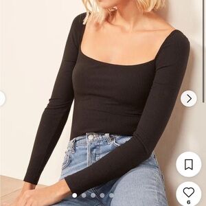 Reformation black bodysuit